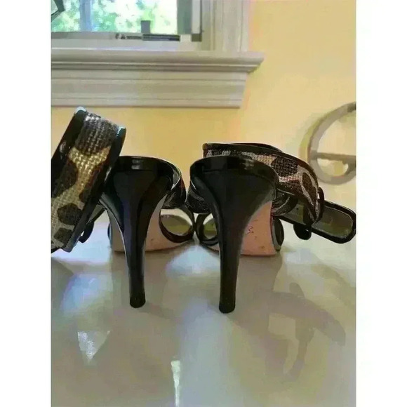 Via Spiga Women's Animal Print Strappy Sandals Size 8M Brown/Beige Stiletto Heel - Picture 8 of 8